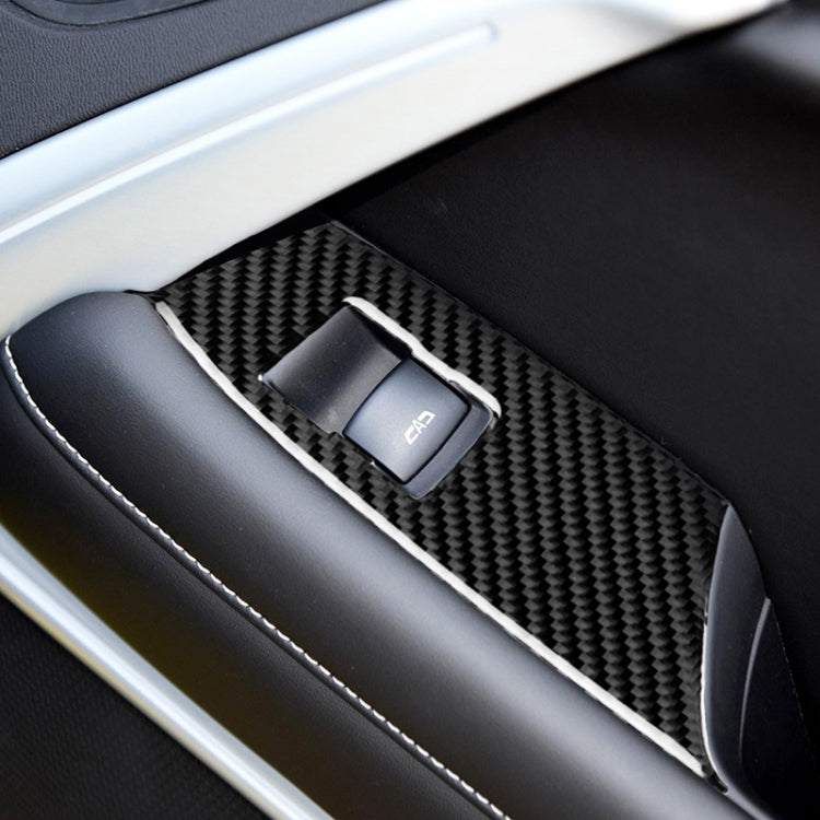 2 in 1 Car Carbon Fiber Window Lift Panel Decorative Sticker for Chevrolet Camaro 2017-2019, Left Drive by buy2fix