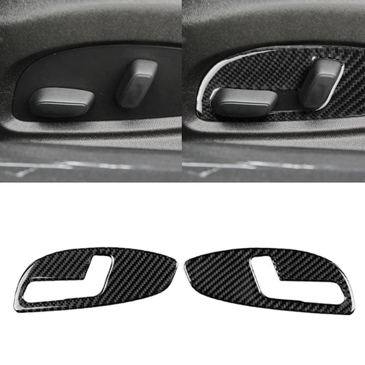2 PCS Car Carbon Fiber Seat Adjustment Panel Decorative Sticker for Chevrolet Camaro 2017-2019 by buy2fix