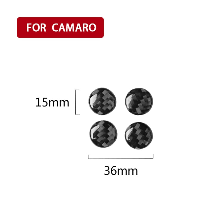 4 PCS Car Carbon Fiber Air Outlet Decorative Sticker for Chevrolet Camaro 2017-2019 by buy2fix