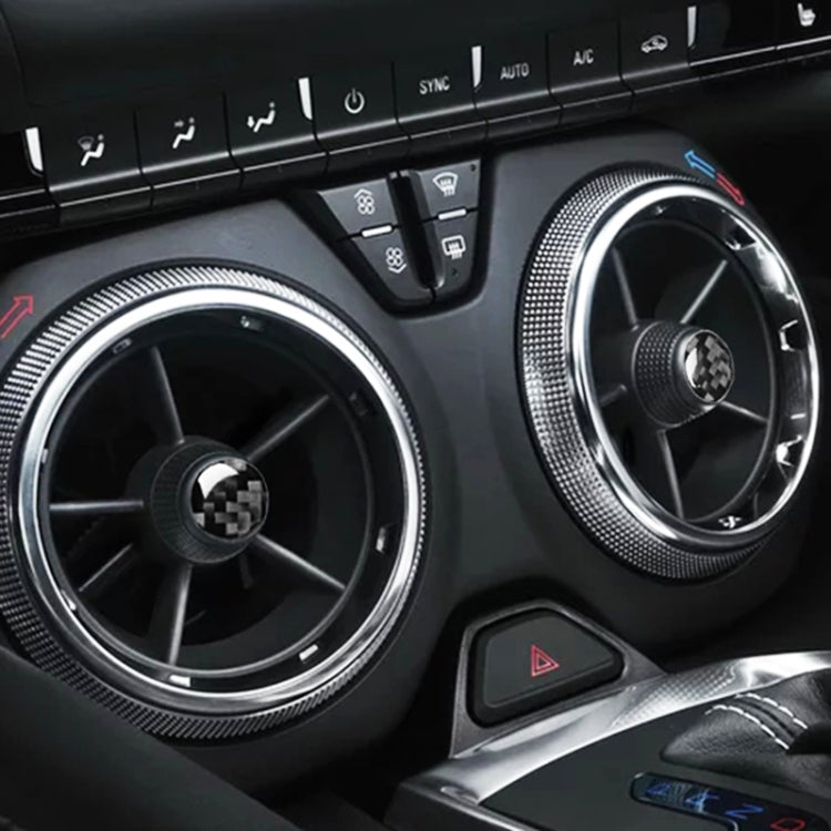 4 PCS Car Carbon Fiber Air Outlet Decorative Sticker for Chevrolet Camaro 2017-2019 by buy2fix