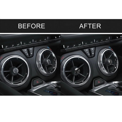 4 PCS Car Carbon Fiber Air Outlet Decorative Sticker for Chevrolet Camaro 2017-2019 by buy2fix