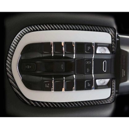Carbon Fiber Car Dome Light Panel Decorative Sticker for Porsche Macan by buy2fix