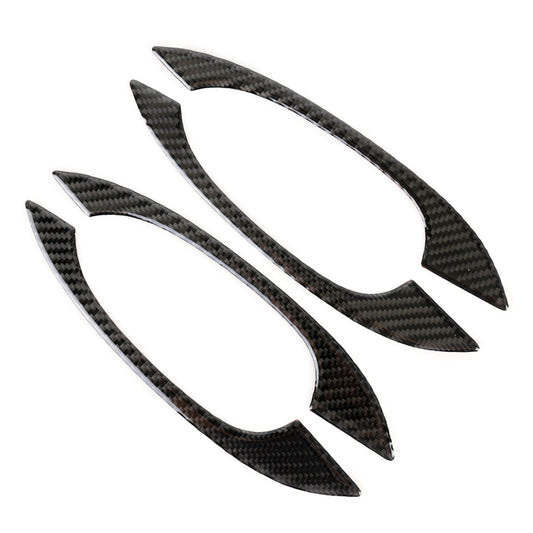 4 PCS Carbon Fiber Car Outside Door Handle Decorative Sticker for Porsche Macan by buy2fix