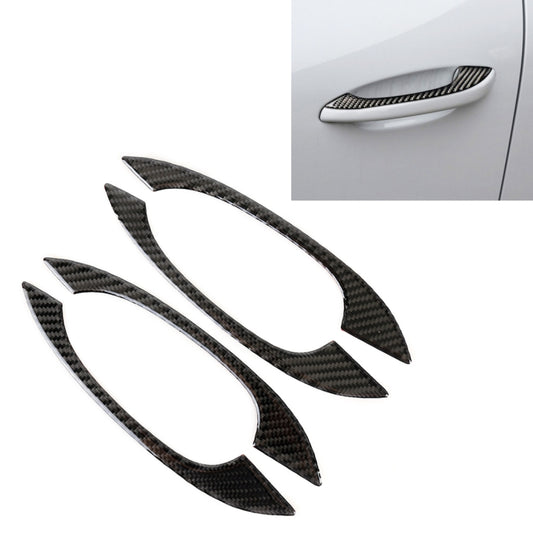 4 PCS Carbon Fiber Car Outside Door Handle Decorative Sticker for Porsche Macan by buy2fix