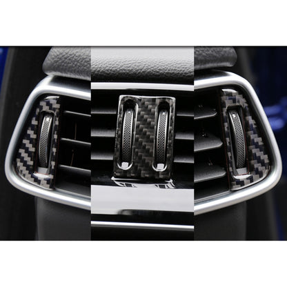Carbon Fiber Car Air Outlet Decorative Sticker for Jaguar F-PACE 2016-2020 by buy2fix
