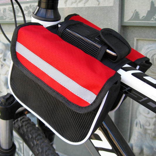 Bicycle Phone Bags Mountain Road Bike Front Head Bag Saddle Bag (Red) by buy2fix