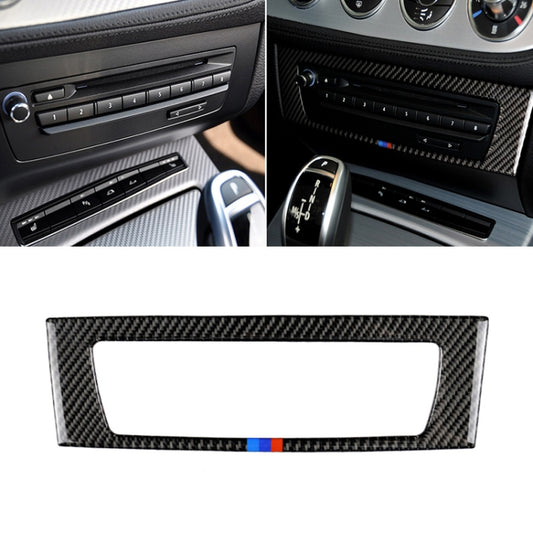 Car Carbon Fiber Central Control CD Panel Three Color Decorative Sticker for BMW Z4 2009-2015 by buy2fix