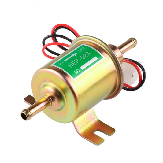 HEP-02A Universal Car 24V Fuel Pump Inline Low Pressure Electric Fuel Pump (Gold) by buy2fix