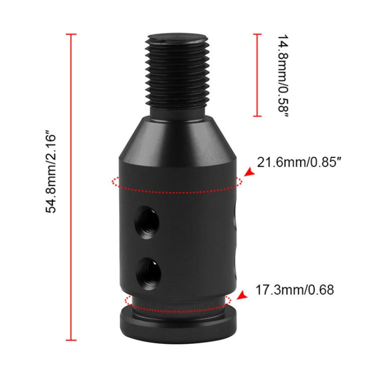 Car Threaded Shifter Gear Shift Knob Adapter 12 x 1.25 (Silver) by buy2fix