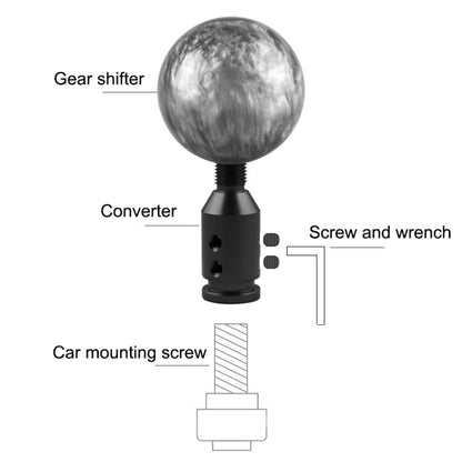 Car Threaded Shifter Gear Shift Knob Adapter 12 x 1.25 (Silver) by buy2fix