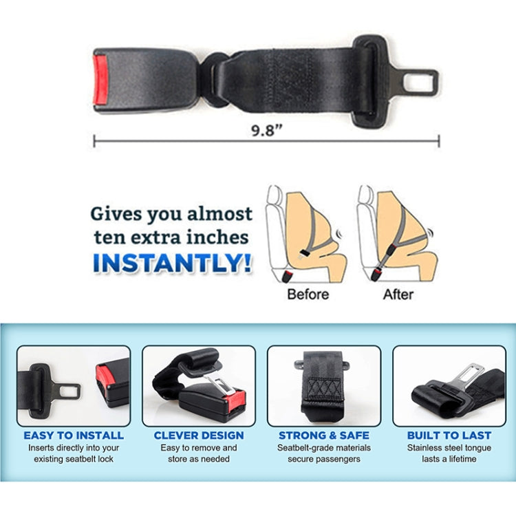 Universal Car Seat Belt Extension Strap - In Car by buy2fix | Online Shopping UK | buy2fix