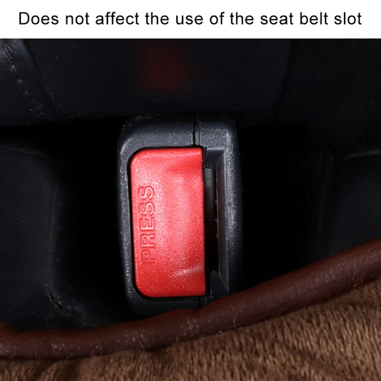 Car Thick Plush Seat Cushion Warmer Cover Winter Seat Mat (Beige) by buy2fix