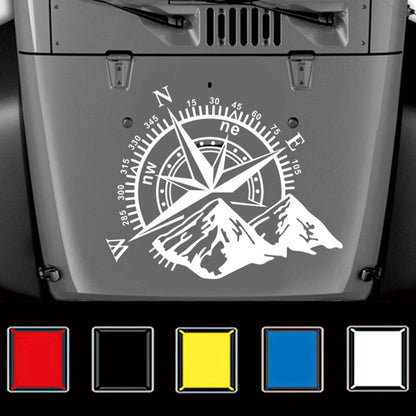 Car Styling Mountain Compass PVC Sticker Auto Decorative Sticker (White) by buy2fix