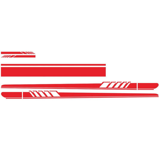 5 in 1 Car Styling Stripe Hood PVC Sticker Auto Decorative Sticker (Red) by buy2fix
