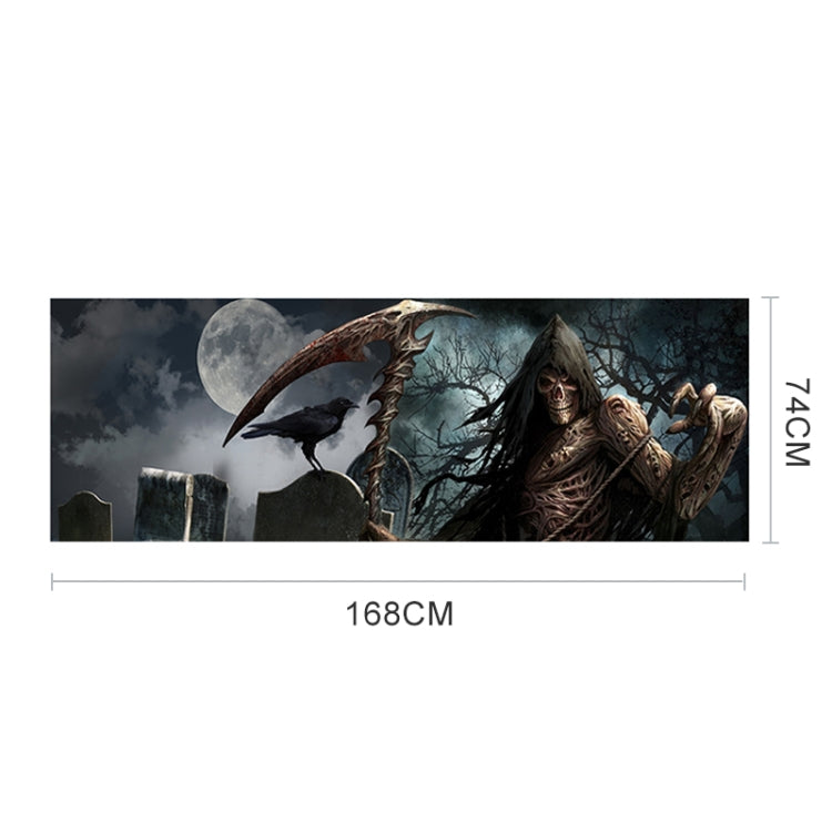 Scythe Death Pattern Horror Series Car Rear Window Decorative Sticker, Size: 168 x 74cm -  by buy2fix | Online Shopping UK | buy2fix