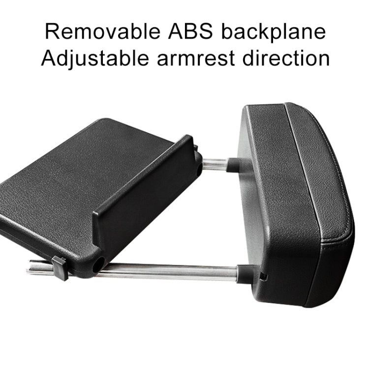 2 PCS Universal Car Wireless Qi Standard Charger PU Leather Wrapped Armrest Box Cushion Car Armrest Box Mat with Storage Box (Black) by buy2fix