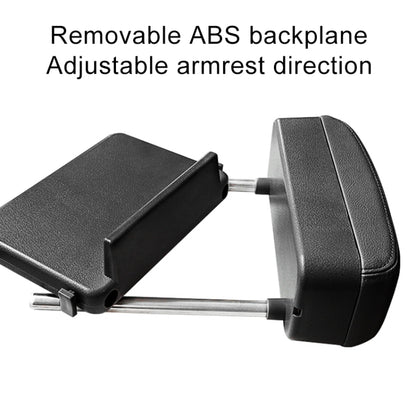 2 PCS Universal Car Wireless Qi Standard Charger PU Leather Wrapped Armrest Box Cushion Car Armrest Box Mat with Storage Box (Black) by buy2fix