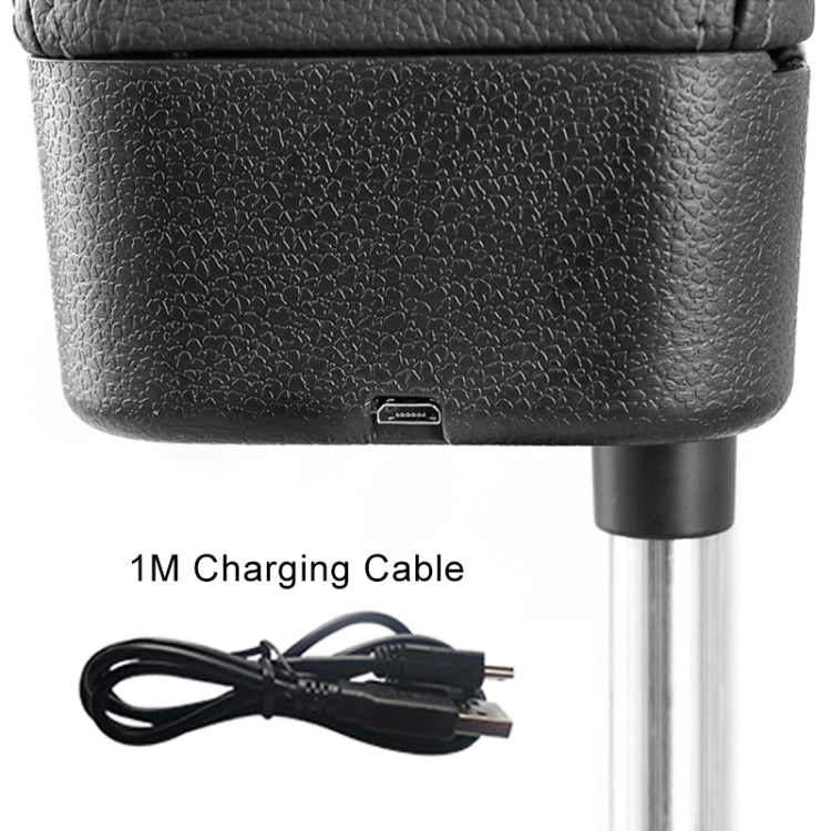 2 PCS Universal Car Wireless Qi Standard Charger PU Leather Wrapped Armrest Box Cushion Car Armrest Box Mat with Storage Box (Black) by buy2fix