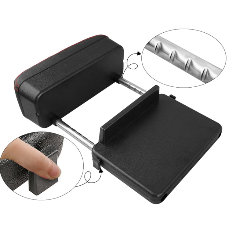 2 PCS Universal Car Wireless Qi Standard Charger PU Leather Wrapped Armrest Box Cushion Car Armrest Box Mat with Storage Box (Brown) by buy2fix