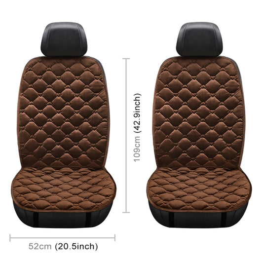 Car 12V Front Seat Heater Cushion Warmer Cover Winter Heated Warm, Double Seat (Coffee) by buy2fix