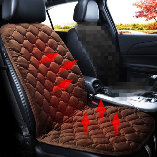 Car 24V Front Seat Heater Cushion Warmer Cover Winter Heated Warm, Single Seat (Coffee) by buy2fix