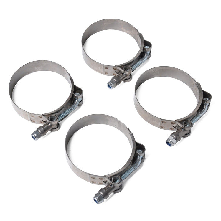 4 PCS Stainless Steel T-Bolt Hose Clamps Pipe Clip Fuel Line Clip, Size: 79-87mm - In Car by buy2fix | Online Shopping UK | buy2fix