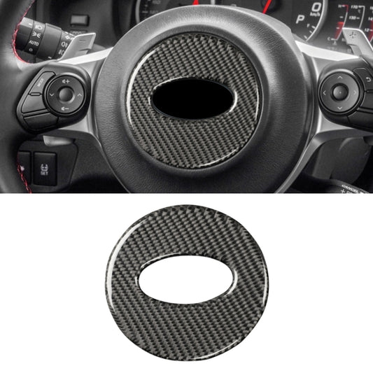 Car Carbon Fiber Steering Wheel Decorative Sticker for Subaru Forester 2016-2018, Left and Right Drive Universal (Black) by buy2fix