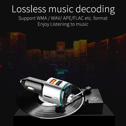 BC42 Bluetooth 5.0 Multi-function Car Colorful Atmosphere Lamp MP3 Player, Support TF Card & U Disk & FM - Bluetooth Car Kits by buy2fix | Online Shopping UK | buy2fix