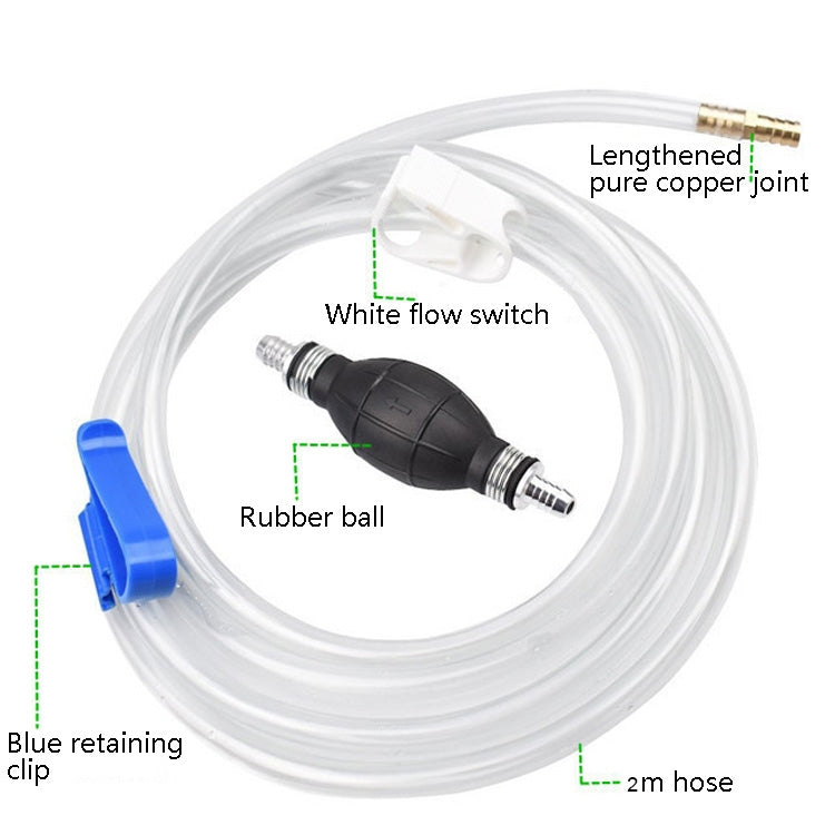 2m Manual One-Way Valve Oil Pump Fuel Hand Oil Pump Car Fuel Pipe Oil Pump - In Car by buy2fix | Online Shopping UK | buy2fix