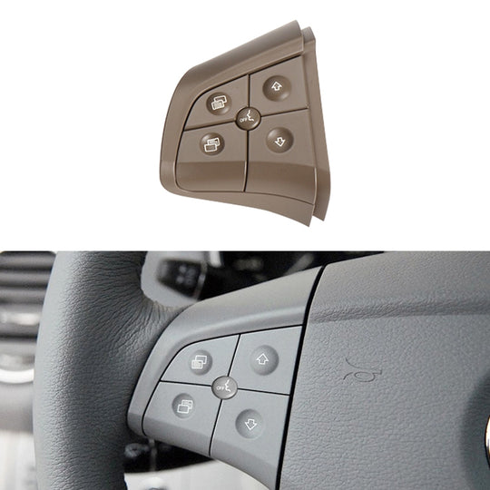 Panneau de boutons de commutation de volant à 5 boutons côté gauche de voiture 1648200010 pour Mercedes-Benz W164, conduite à gauche (café)
