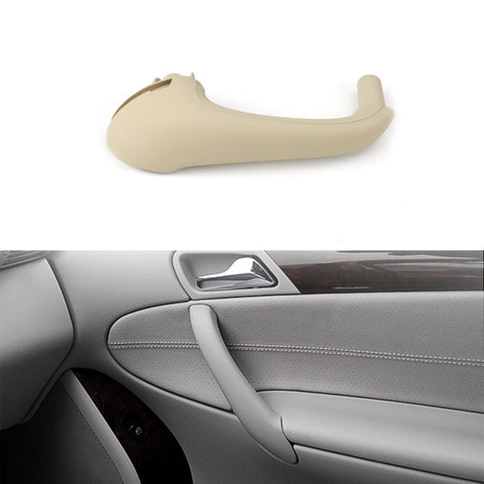 Poignée de porte intérieure arrière droite de voiture, revêtement d'habillage pour Mercedes-Benz Classe C W203 -2007, conduite à gauche (Beige)