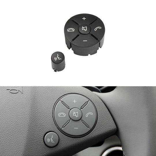 Panneau de boutons de commutation de volant côté droit de voiture pour Mercedes-Benz W204 2007-2014, conduite à gauche (noir)