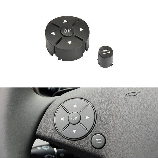 Panneau de boutons de commutation de volant côté gauche de voiture pour Mercedes-Benz W204 2007-2014, conduite à gauche (noir)