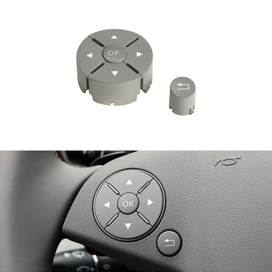 Panneau de boutons de commutation de volant côté gauche de voiture pour Mercedes-Benz W204 2007-2014, conduite à gauche (gris)