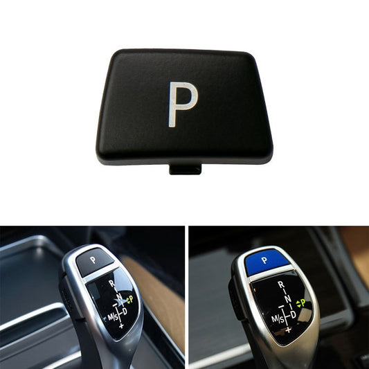 Car Gear Lever Auto Parking Button Letter P Cap for BMW 5 Series 2002-2010, Left Driving(Black) - In Car by buy2fix | Online Shopping UK | buy2fix