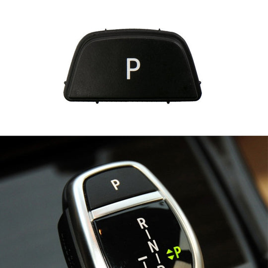 Bouton de stationnement automatique de levier de vitesse de voiture, capuchon de lettre P pour BMW série 3 F30 2012-2019, conduite à gauche (noir)
