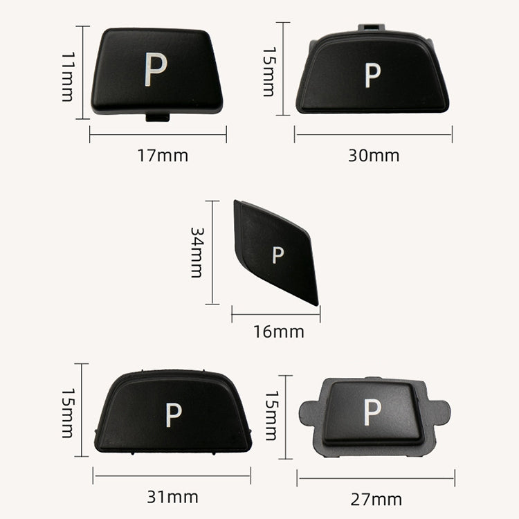 Car Gear Lever Auto Parking Button Letter P Cap for BMW X5 X6 2013-, Left Driving (Black) by buy2fix