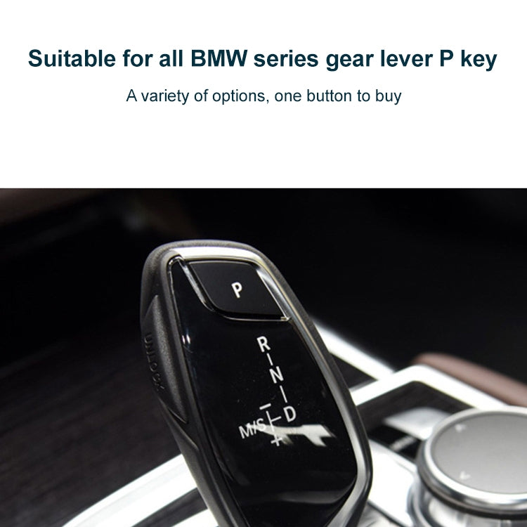 Car Gear Lever Auto Parking Button Letter P Cap for BMW X5 X6 2013-, Left Driving (Black) by buy2fix