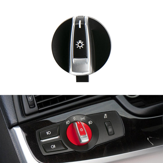 Auto Scheinwerferschalter Knopf für BMW 5er 2010–2017, Linksverkehr (Schwarz)
