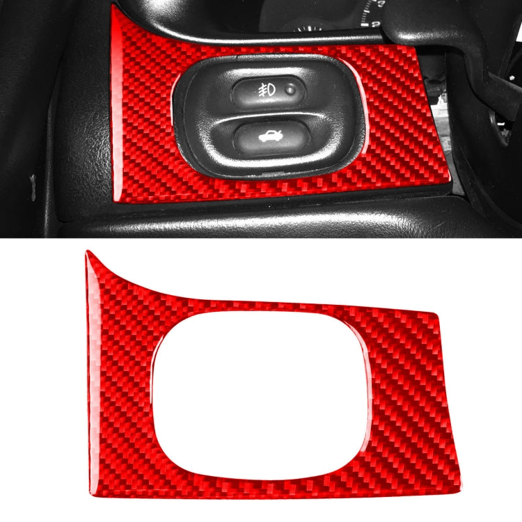 Carbon Fiber Car Headlight Switch Panel Sticker for Chevrolet Corvette C5 1998-2004, Left Drive(Red) - In Car by buy2fix | Online Shopping UK | buy2fix