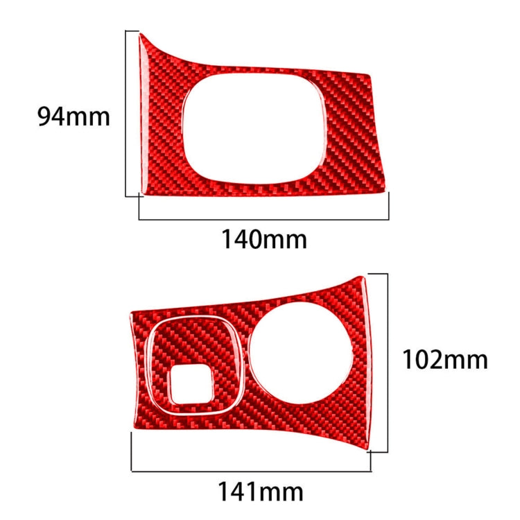 3 in 1 Carbon Fiber Car Headlight Key Panel Sticker for Chevrolet Corvette C5 1998-2004, Left Drive(Red) - In Car by buy2fix | Online Shopping UK | buy2fix