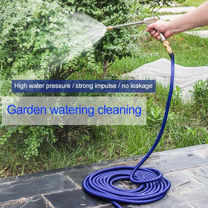 50ft 5m Telescopic Soft Tube Household Car High PressureWash Water Gun Spayer Nozzle Garden Irrigation Set (Red) by buy2fix
