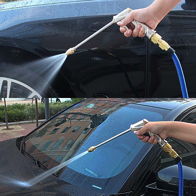 50ft 5m Telescopic Soft Tube Household Car High PressureWash Water Gun Spayer Nozzle Garden Irrigation Set (Red) by buy2fix