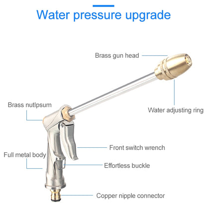 50ft 5m Telescopic Soft Tube Household Car High PressureWash Water Gun Spayer Nozzle Garden Irrigation Set (Red) by buy2fix