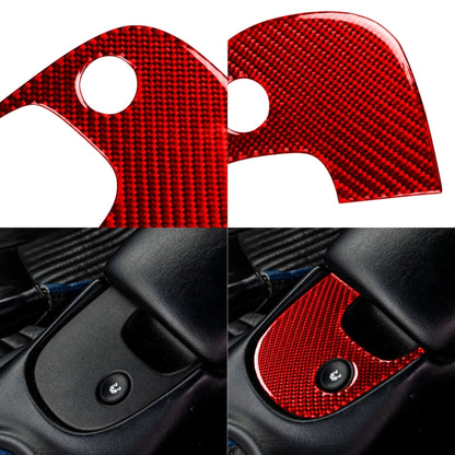 Carbon Fiber Car Lower Console Sticker for Chevrolet Corvette C5 1998-1999, Left Drive(Red) - In Car by buy2fix | Online Shopping UK | buy2fix