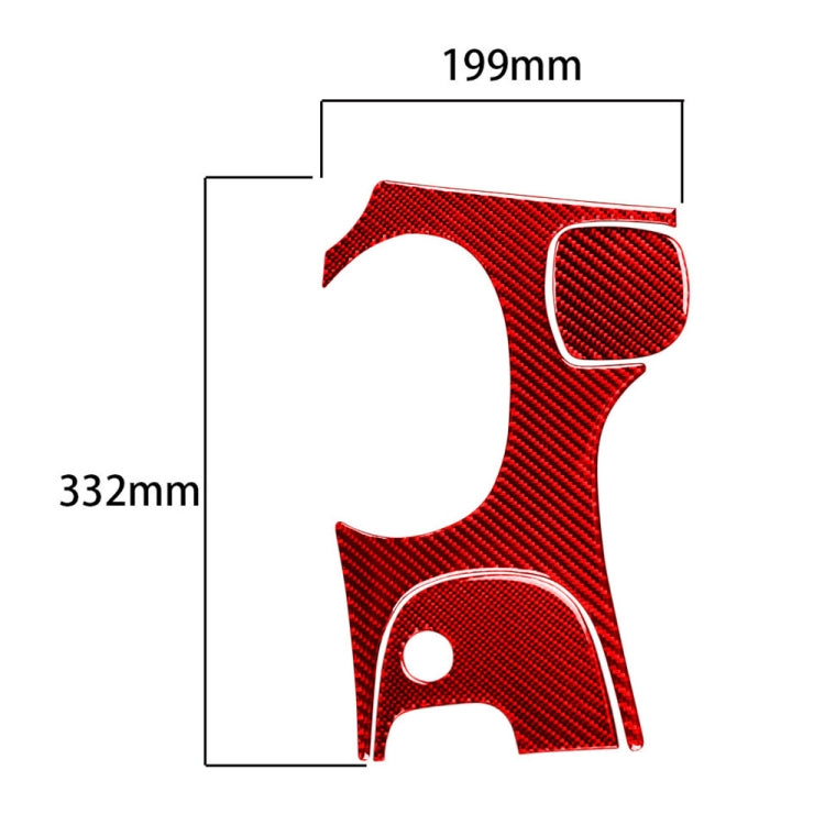 3 in 1 Carbon Fiber Car Gear Panel Sticker Kits A for Chevrolet Corvette C5 1998-2004, Left Drive (Red) - In Car by buy2fix | Online Shopping UK | buy2fix