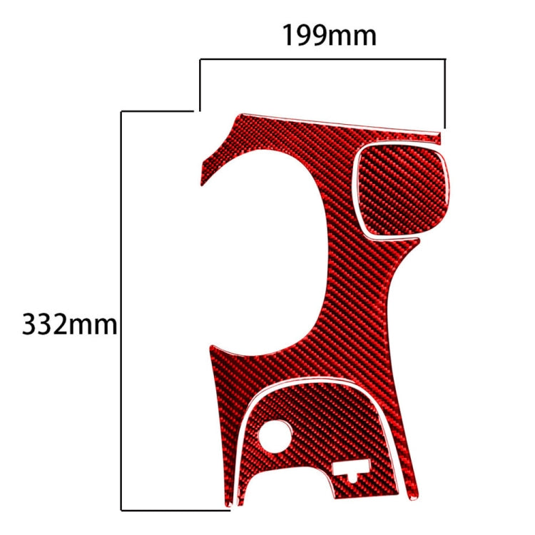 3 in 1 Carbon Fiber Car Gear Panel Sticker Kits C for Chevrolet Corvette C5 1998-2004, Left Drive (Red) - In Car by buy2fix | Online Shopping UK | buy2fix