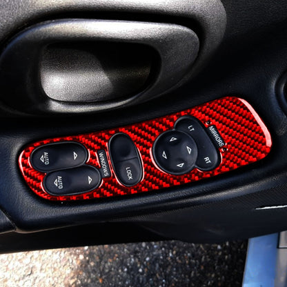 2 in 1 Car Carbon Fiber Door Control Panel  Sticker Set B for Chevrolet Corvette C5 1998-2004, Left Drive(Red) - In Car by buy2fix | Online Shopping UK | buy2fix