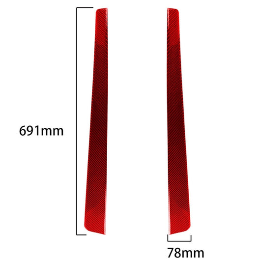 2 in 1 Car Carbon Fiber Threshold Sticker for Chevrolet Corvette C5 1998-2004, Left Drive(Red) by buy2fix