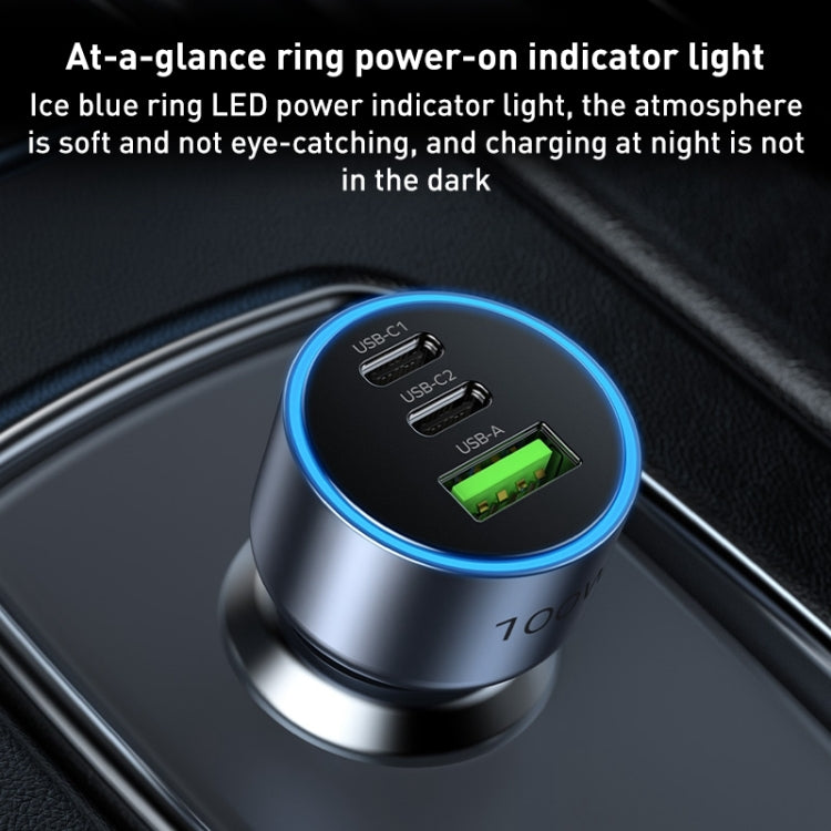 MOMAX UC17E 100W USB-C / Type-C x 2 + USB Three Ports Car Charger - In Car by MOMAX | Online Shopping UK | buy2fix